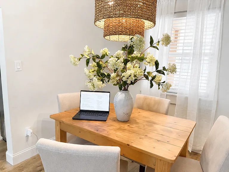 Beautiful dining area.