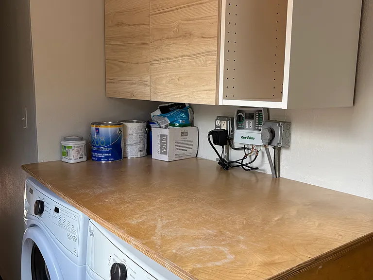 laundry area off of kitchen