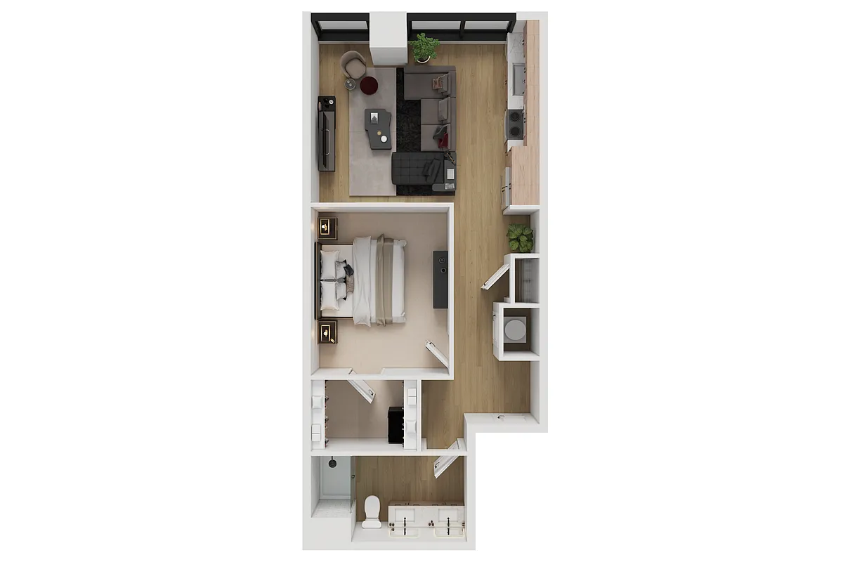 Floor plan 1 Bedroom Apartment