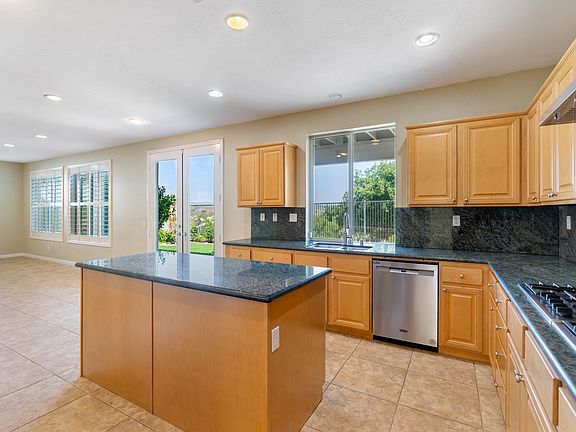 Kitchen to living room and outside