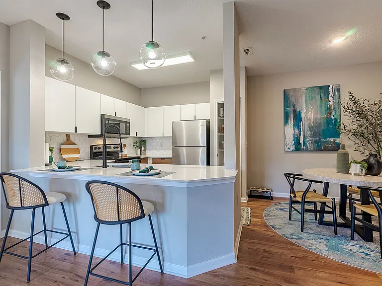 Open Floor Plan with Kitchen and Dining Room View