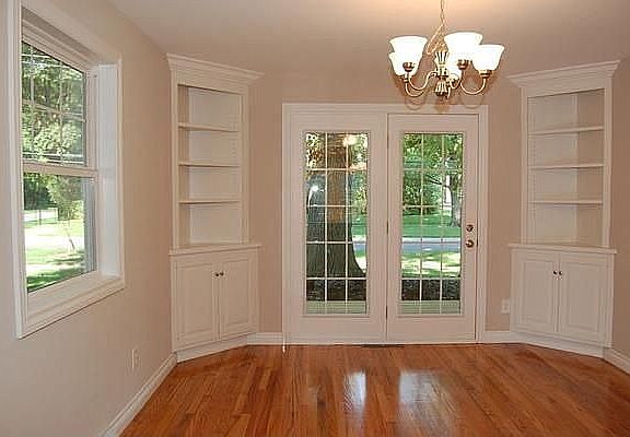 New Dining Room w/ New French Doors, New Woodwork