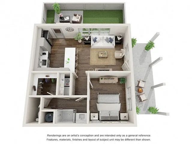 Floor plan 1 Bed Aspen Twin