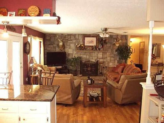 View of living area from kitchen