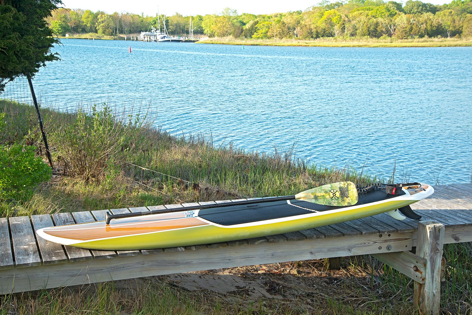 Stand Up Paddle Board (One included with rental) shown on our private dock.