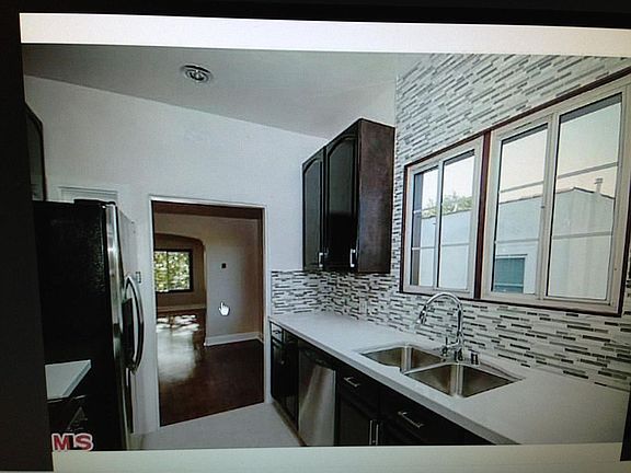 Kitchen with stainless steel appliances