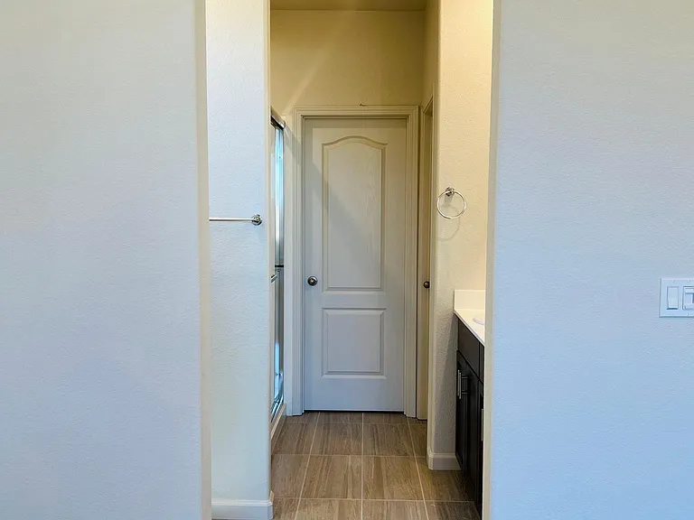 Master bathroom door
