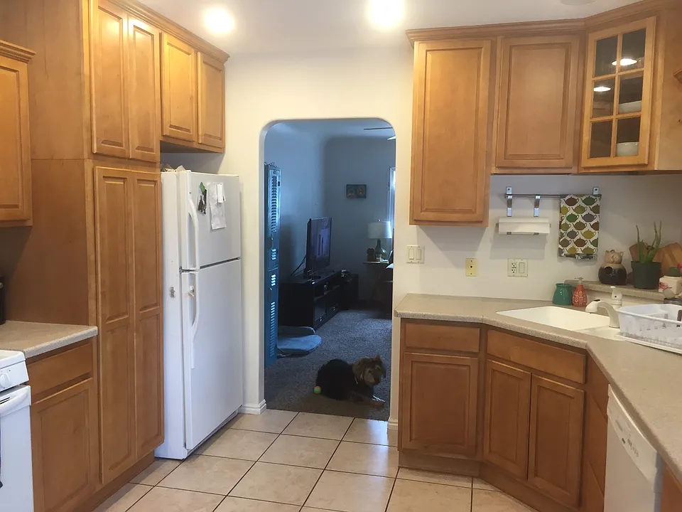 kitchen into living room