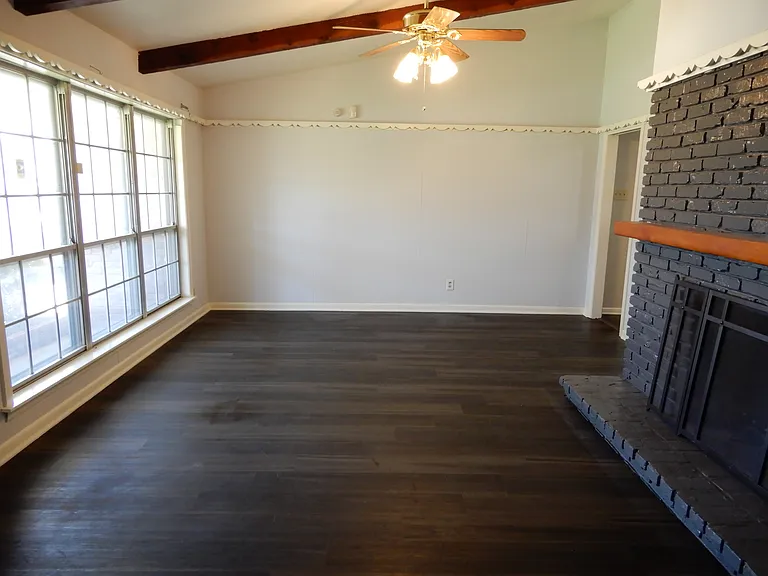 Living room with large windows