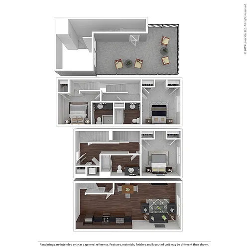 Floor plan 3x3 Townhome
