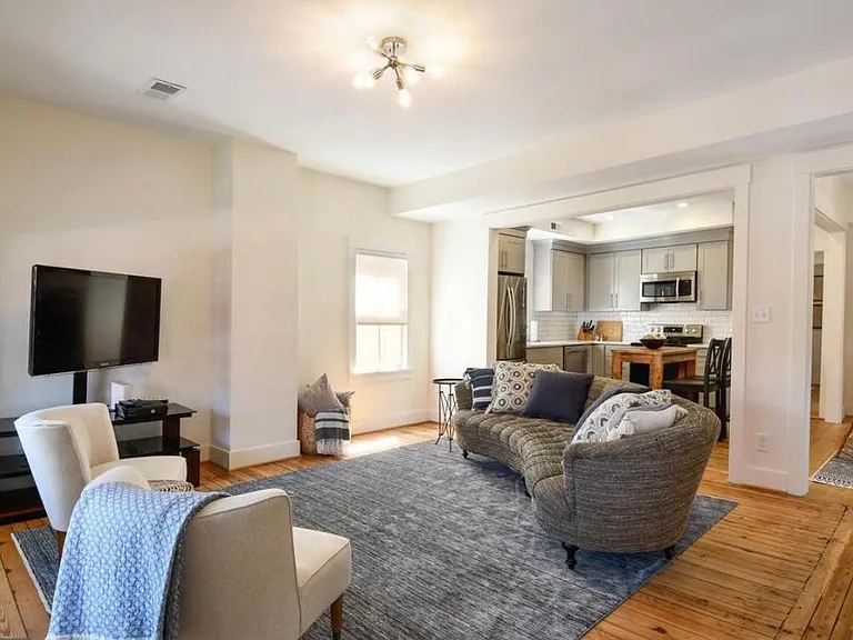 Living room that is open to the kitchen