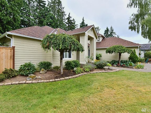 Side view of the front of the home