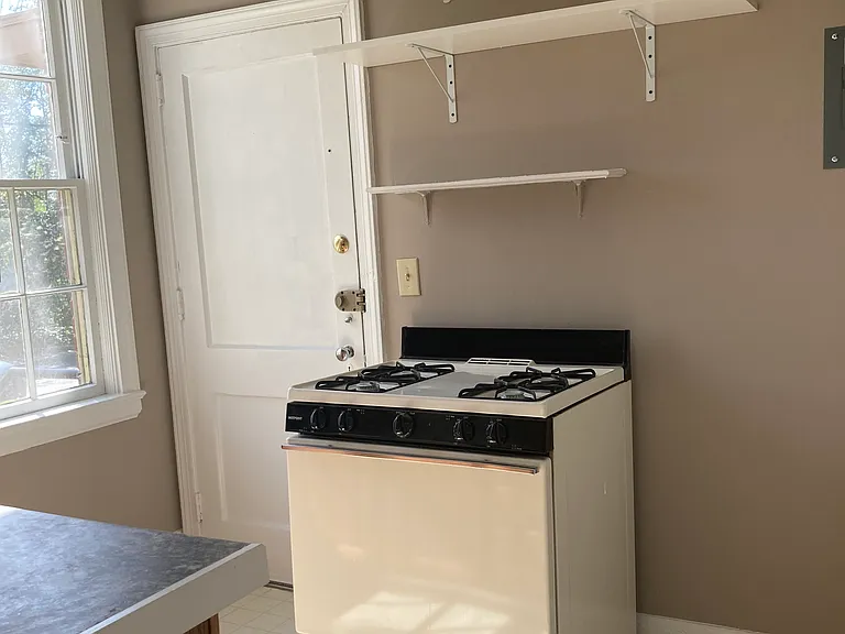 Kitchen with gas stove