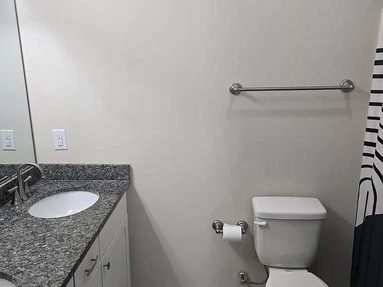 Guest bathroom in hallway