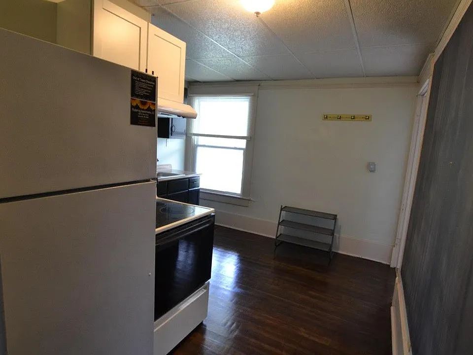 First floor kitchen with a chalkboard wall.