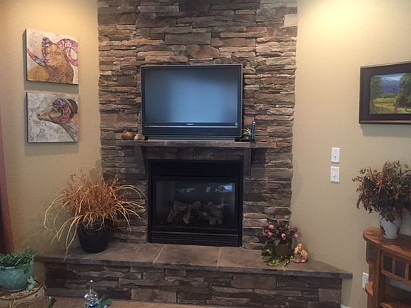 Stone Gas Fireplace