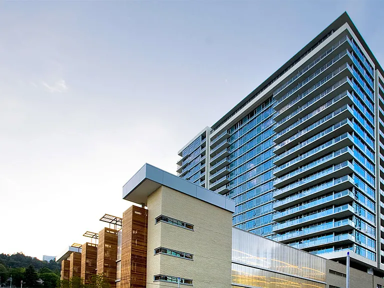 Exterior building photo of Griffis South Waterfront in Portland, Oregon.