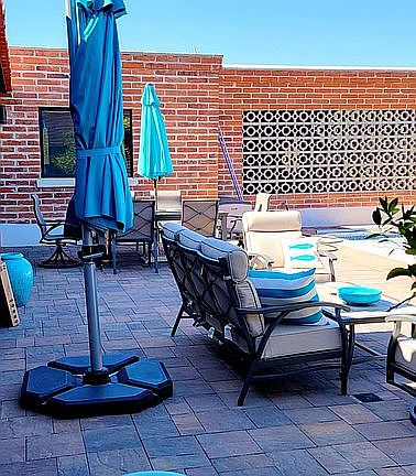 Courtyard patio and pool