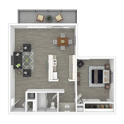 Floor plan 1x1UP
