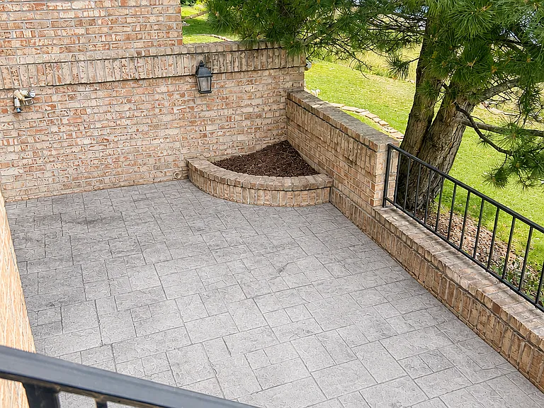 Private patio off kitchen