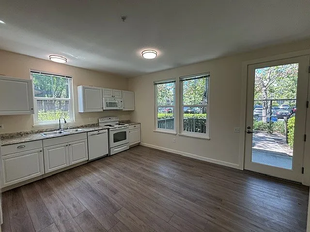 Kitchen looking towards private porch.