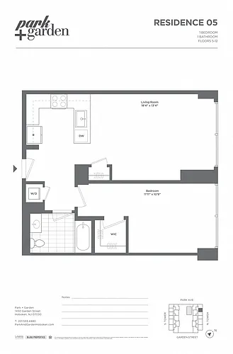 Floor plan 1 Bed/1 Bath