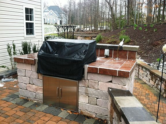 Built in patio grill