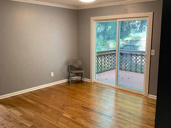 Dining area and deck that flows into the living area.