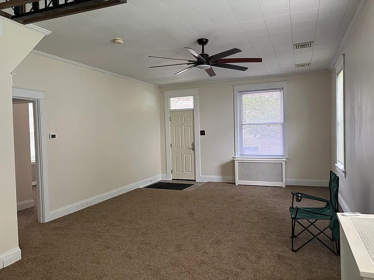Front door, living room