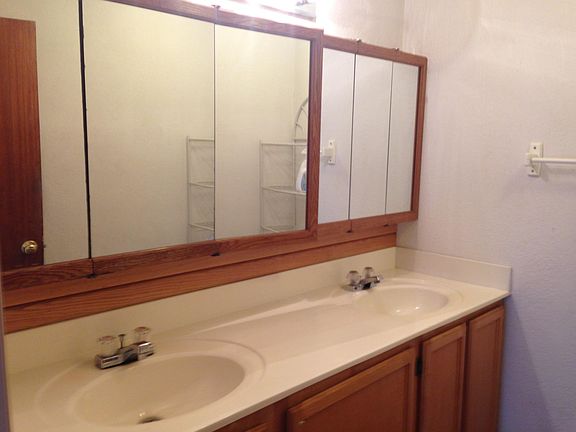 Double vanity with mirror cabinets