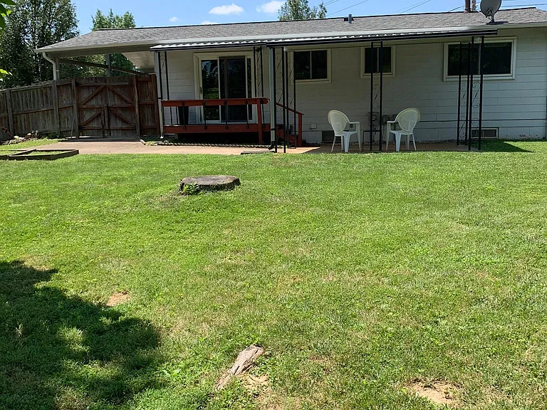 16' awning over porch.