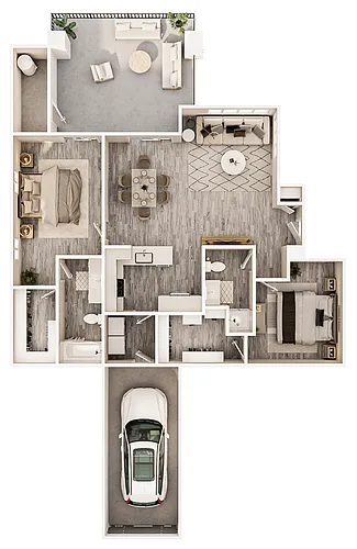 Floor plan Mahler w attached Garage