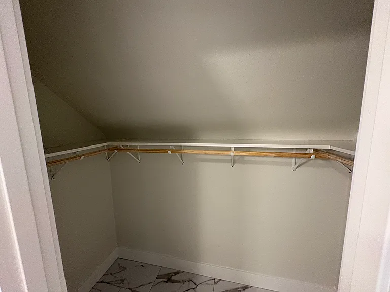 Large walk-in closet in master bath.