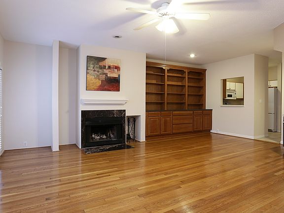 Fireplace and Bookshelves