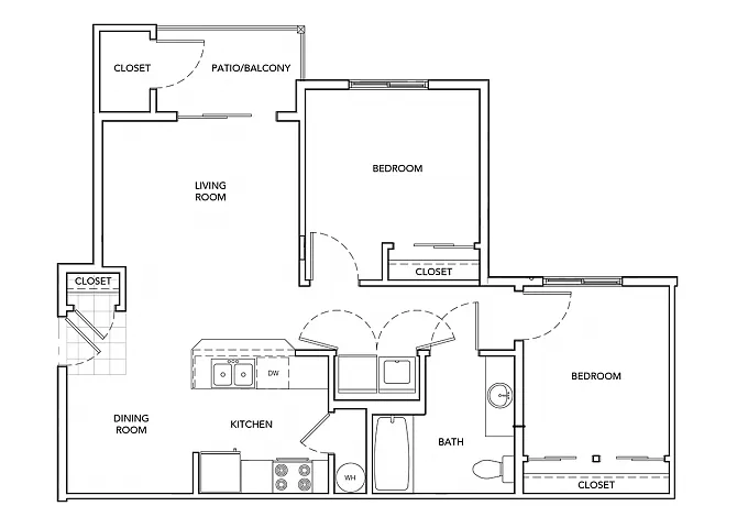 Floor plan 2 Bedrooms