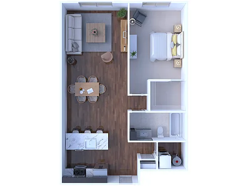 Floor plan 1 Bedroom/1 Bathroom