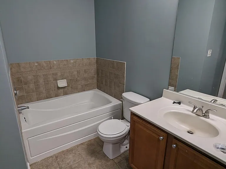 Master Bathroom with soaking tub and shower.
