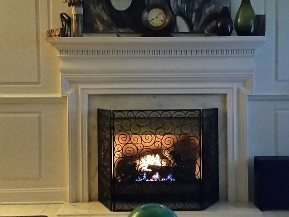 Gas fireplace living room