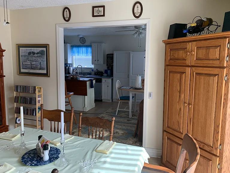 Dining room view to kitchen