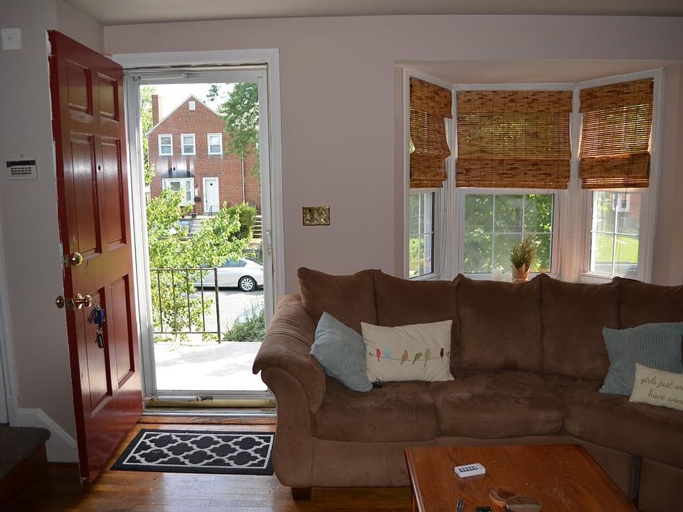 Front door inside living room