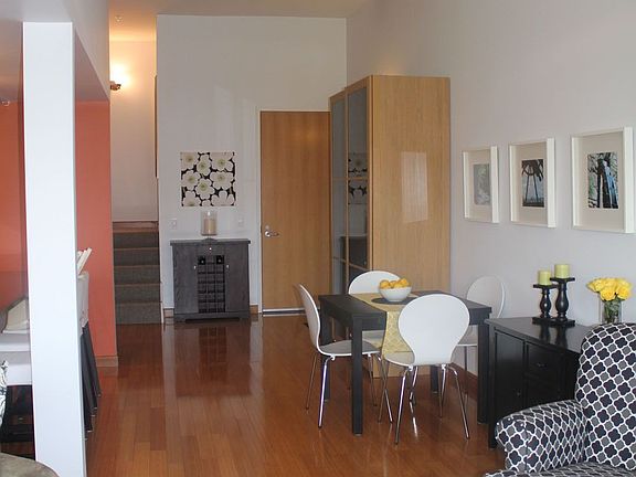 Looking back at entranct to unit