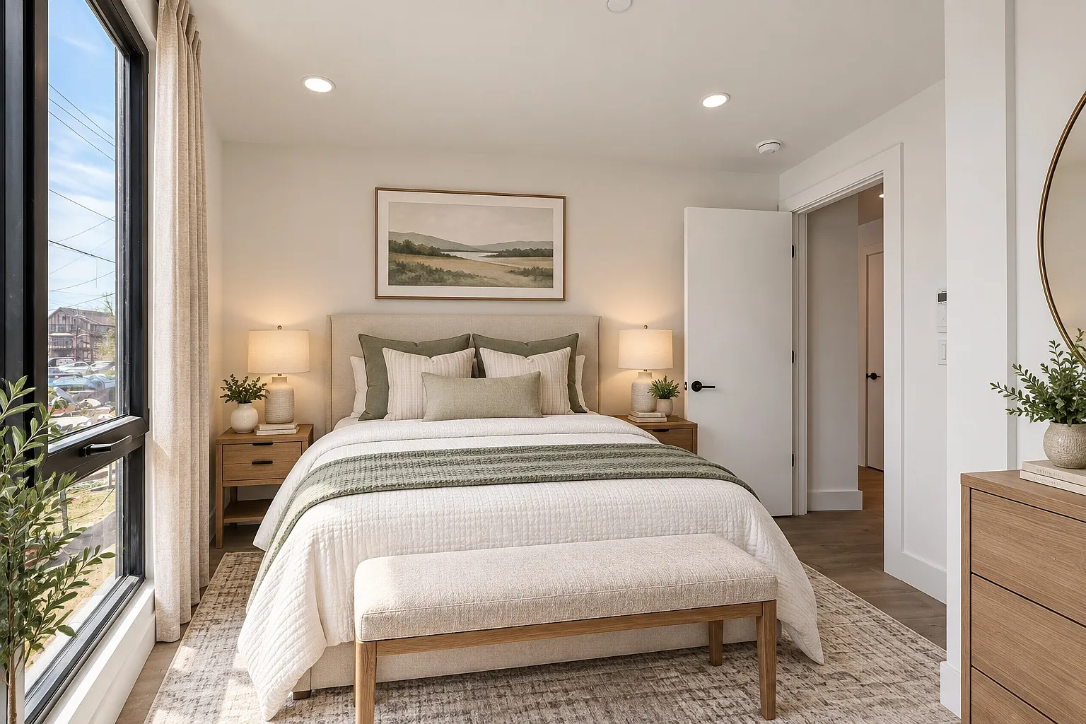 Virtually Staged Bedroom