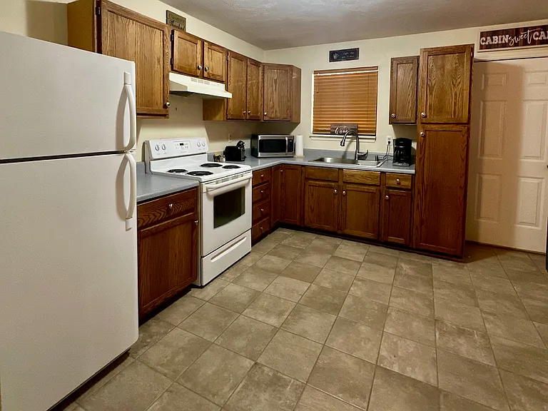 Kitchen and back door to deck