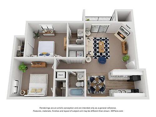 Floor plan B2 Fully Renovated
