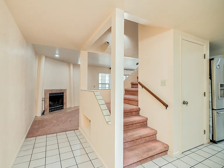 STAIRS & FIREPLACE