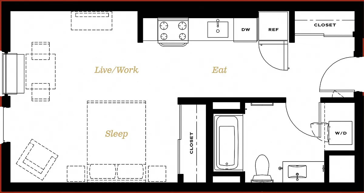 Floor plan Studio A