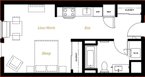 Floor plan Studio A