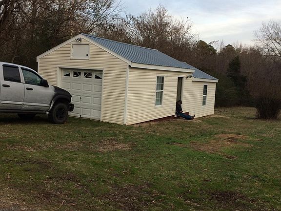 Garage with storage room.