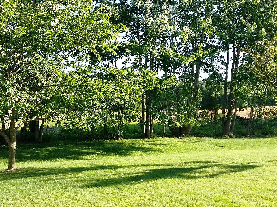 Private tree-lined backyard