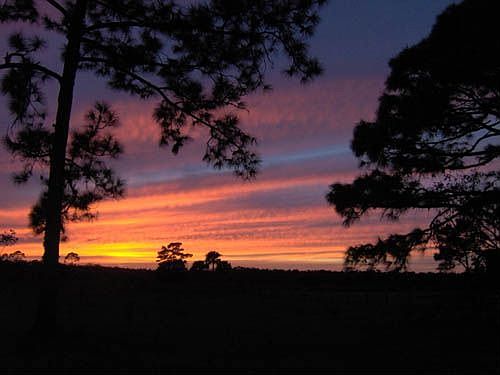 sunset from back yard